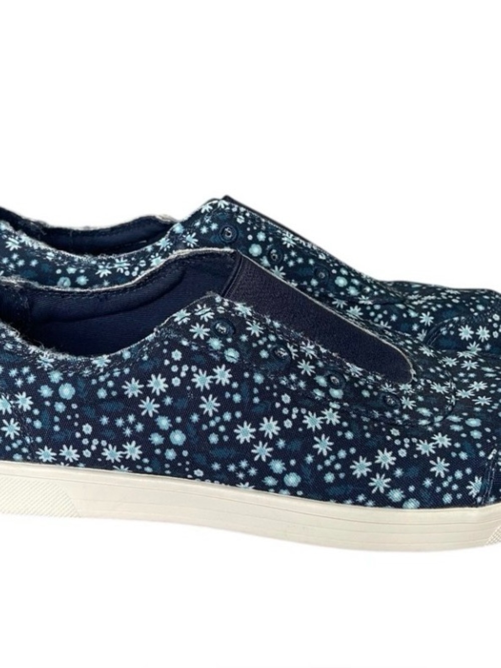 Spenco Women's Navy Floral Slip-On Sneakers Size 9